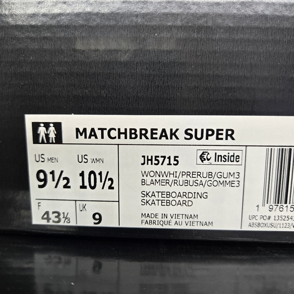 adidas Matchbreak Super Wonder White Preloved Ruby Gum Men\'s Shoes Size 9.5 New main image 8